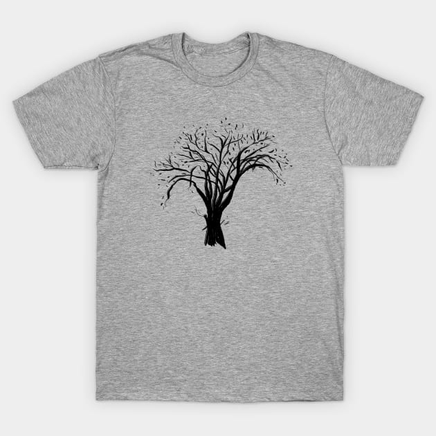 Halfway Tree (Black) T-Shirt by Alex Plante